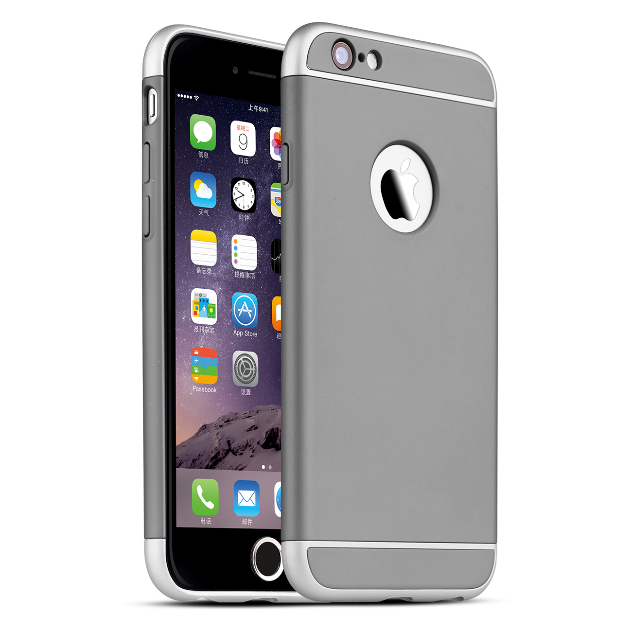 Apple iPhone 6, 6s, 6 Plus, 6s Plus Gummierte Schutzhülle „Flash“ Spacegrau