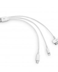 3in1 USB Ladekabel weiss 2