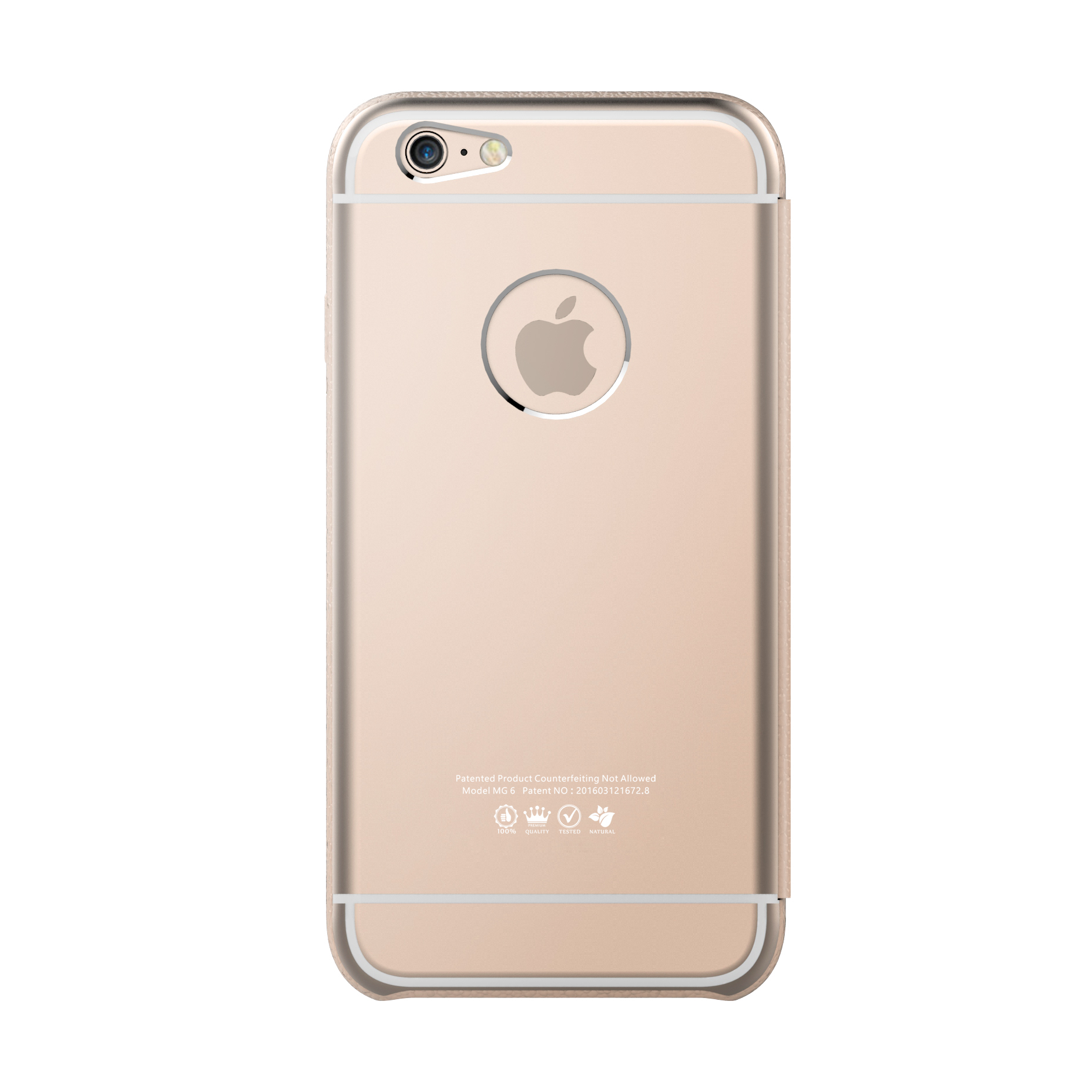 Apple iPhone 6, 6s, 6 Plus, 6s Plus Aluminium Leder Schutzhülle inkl.  magnetischer KFZ-Halterung - VAPIAO