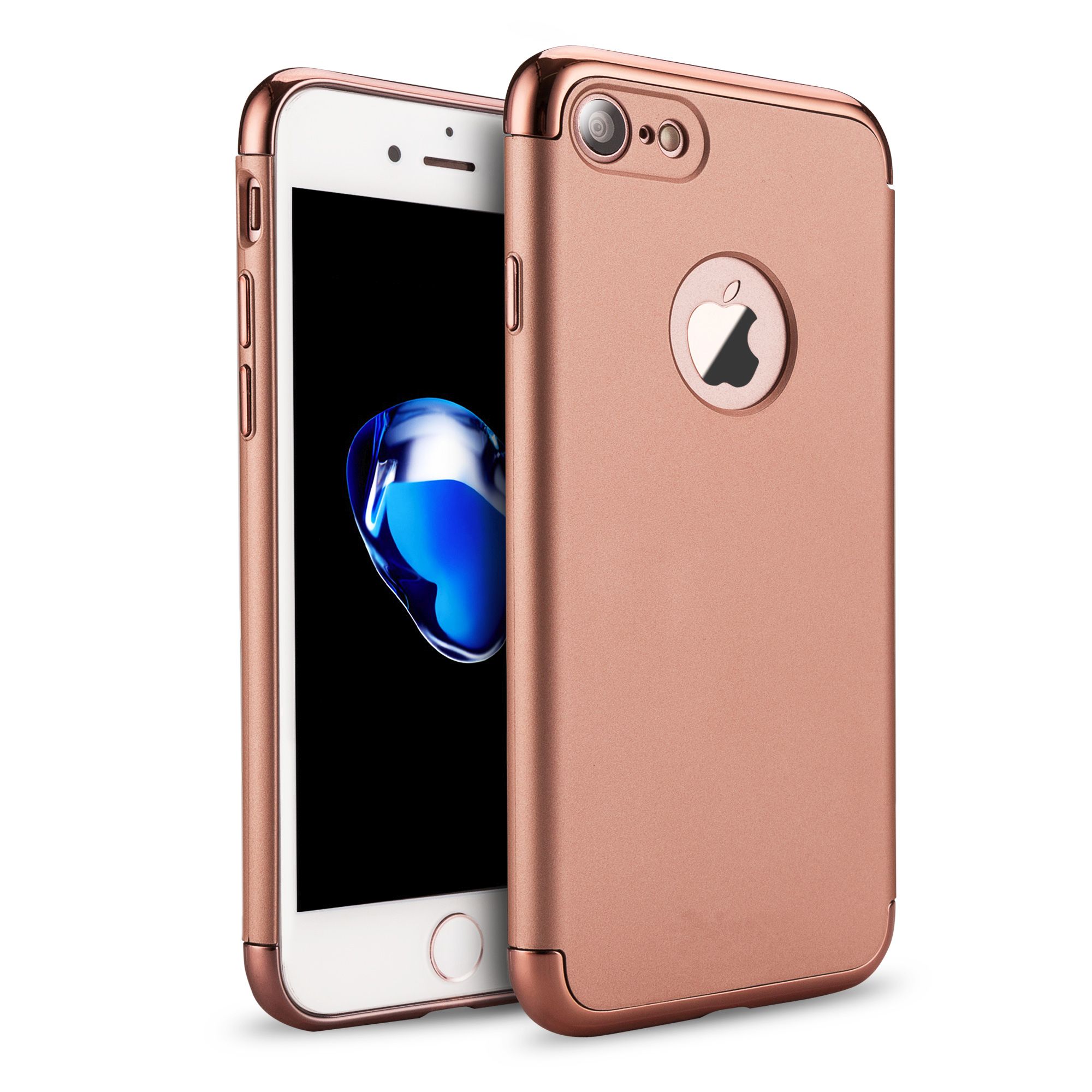 Apple iPhone 7, 7 Plus Gummierte Schutzhülle „Flash“ Rosé Gold