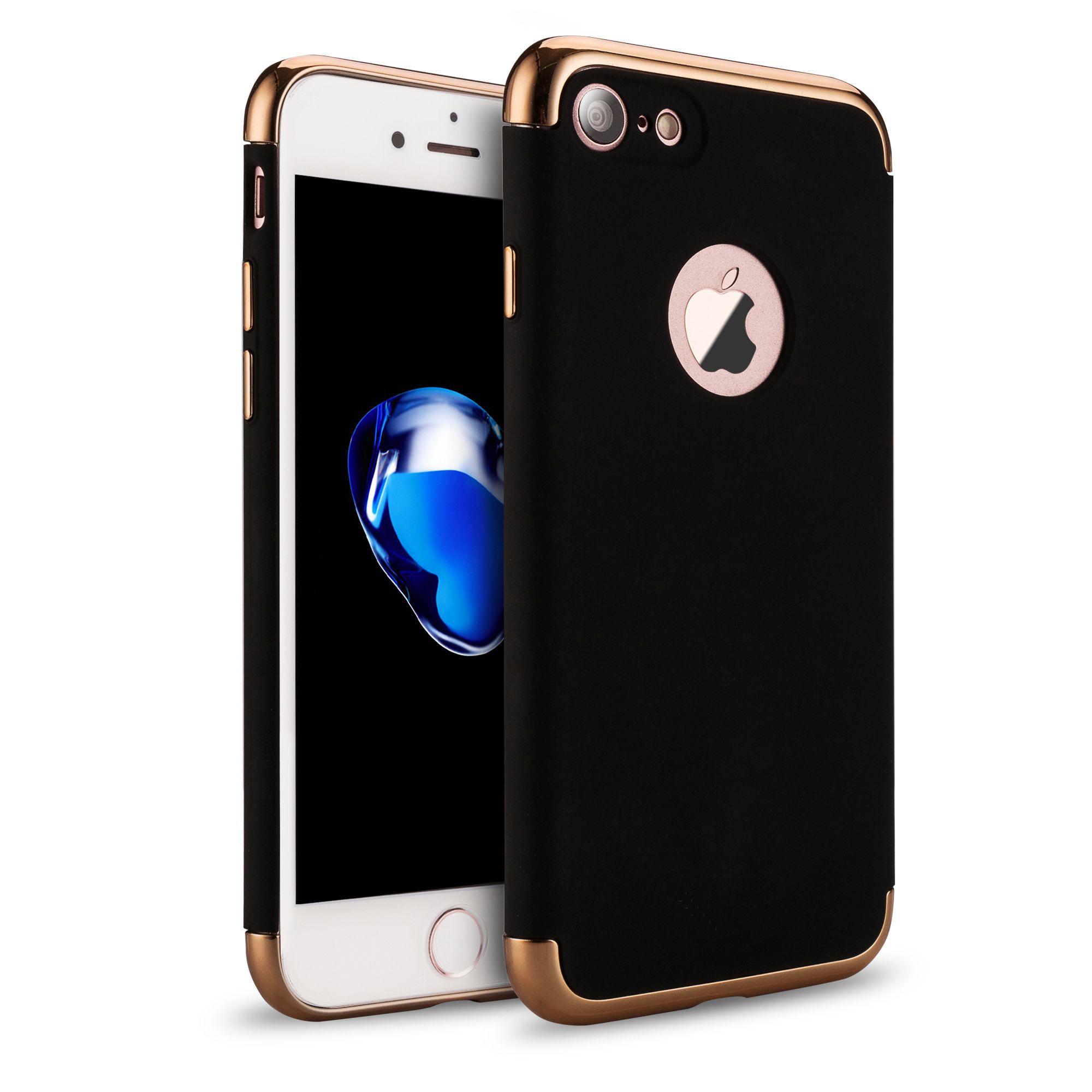 Apple iPhone 7, 7 Plus Gummierte Schutzhülle „Flash“ Schwarz