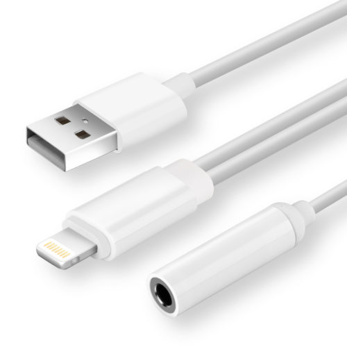 USB AUX IN Adapter Ladekabel iPod/iPhone Dock Kabel auf 3,5mm Klinke-Stecker 