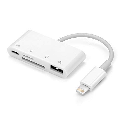 Lightning 4 in 1 Card Reader Adapter mit Micro-, SD, USB für Apple iPhone und iPad